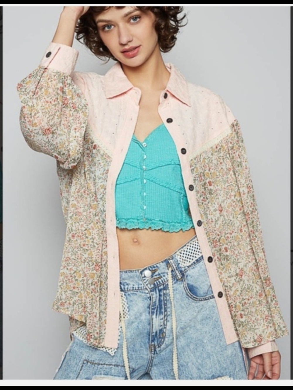 POL Meadow Bloom Button Up View 4